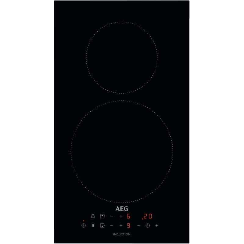 AEG IKX32300CB 3000 - Black 2 Zone Induction Domino Hob - 29cm Width - Energy Rating Unspecified