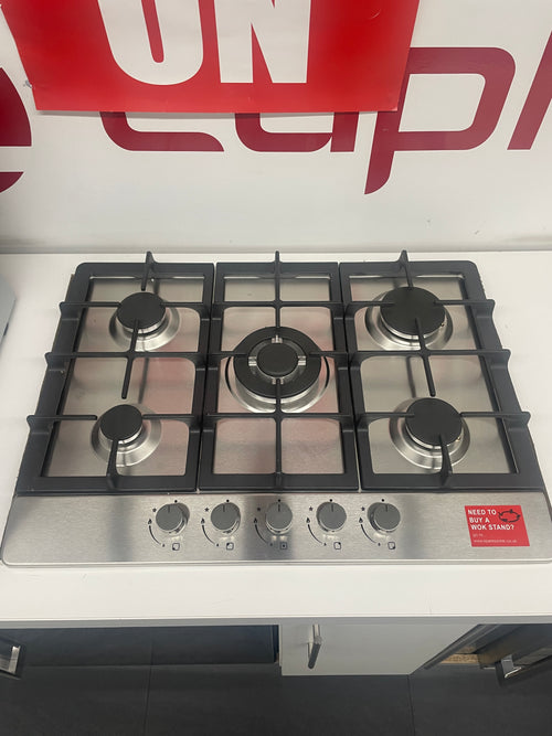 Cata UBGHDFFJ70.1 - Stainless Steel 68cm Gas Hob - 5 Burners - Display
