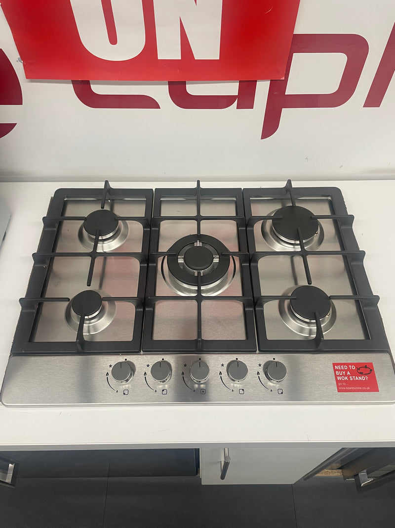 Cata UBGHDFFJ70.1 - Stainless Steel 68cm Gas Hob - 5 Burners - Display