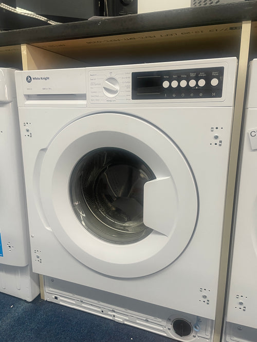 White Knight BIWM148 - White Integrated 8KG Washing Machine - 1400 RPM - D energy - Display