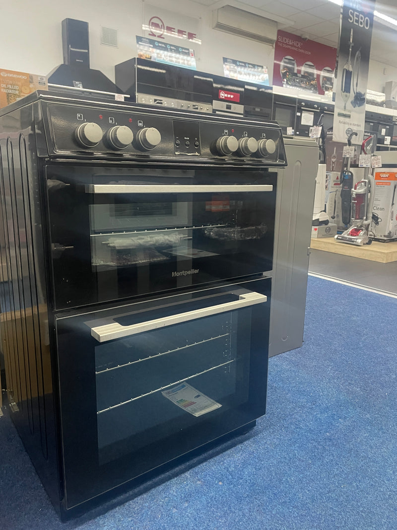 Montpellier MDOC60FK - Black 4 Zone Electric Cooker - A/A energy - Display
