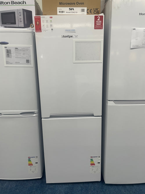Montpellier MFF155EW - White Freestanding 60/40 Frost Free Fridge Freezer - E energy - Display