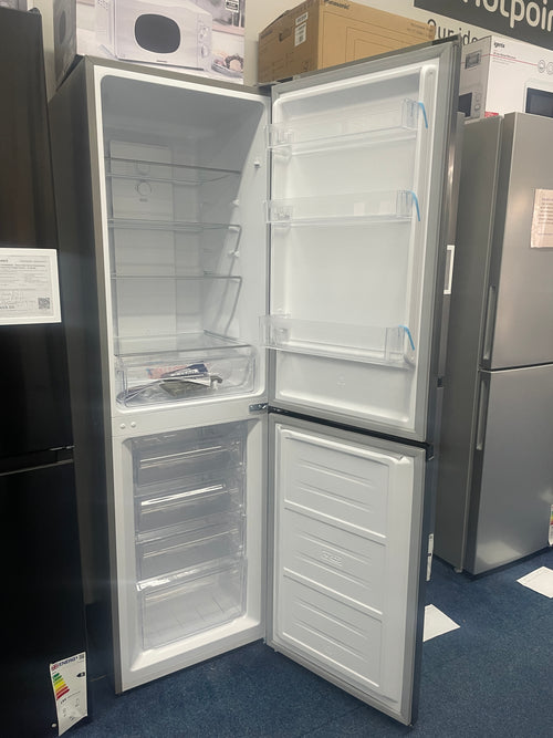 Iceking IK5050IX - Inox Freestanding Frost Free Fridge Freezer - E energy - Display