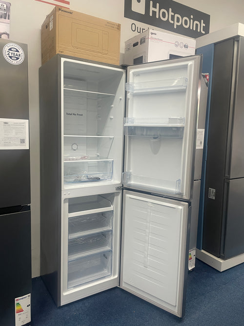 Teknix FFH1825WS - Silver Freestanding 50/50 Frost Free Fridge Freezer - F energy - Display