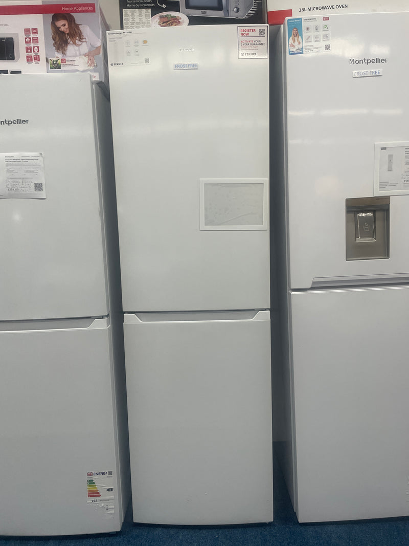 Teknix FF1815W - White Freestanding 50/50 Frost Free Fridge Freezer - F energy - Display