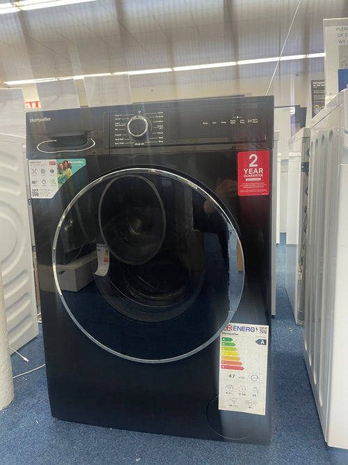 Montpellier MWM814BLK - Black Freestanding 8KG Washing Machine - 1400 RPM - A energy - Display