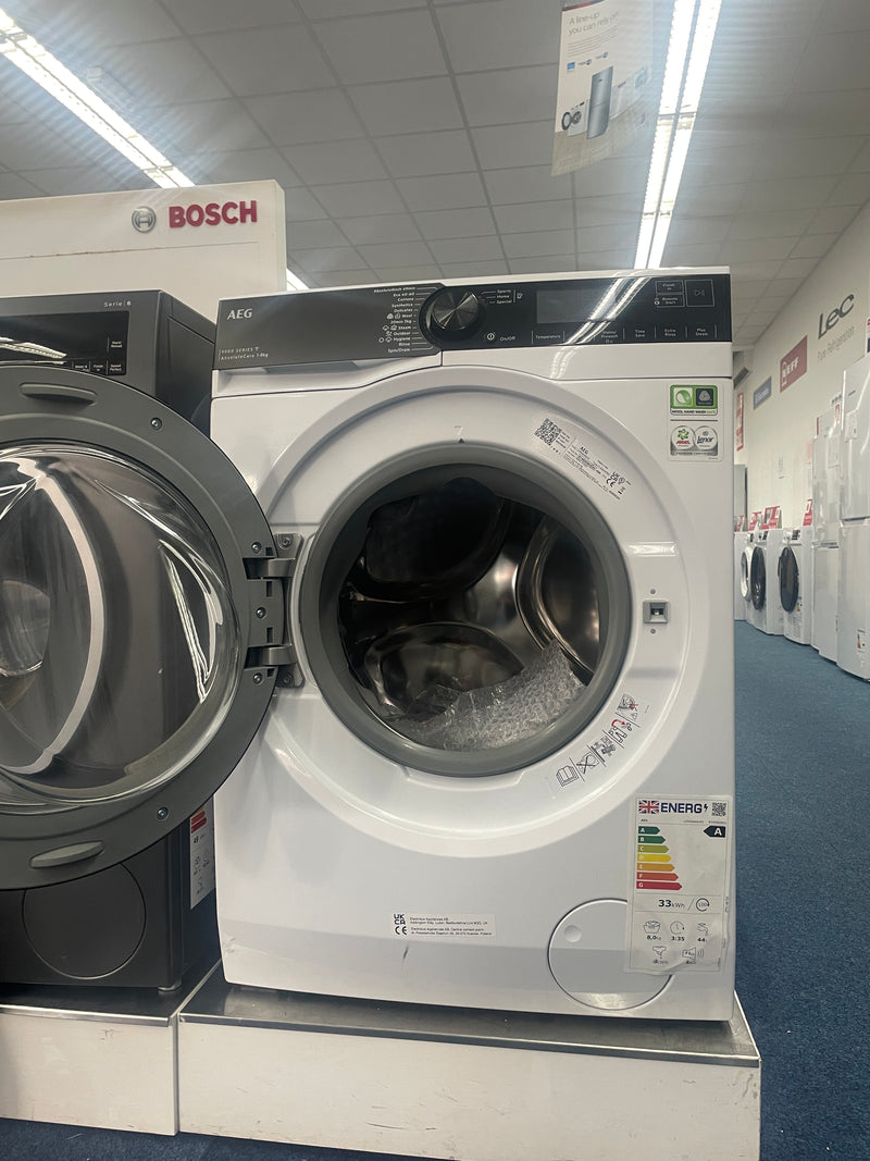 AEG LFR94846WS - 9000 Series White Freestanding 8KG Washing Machine - 1400 RPM - A energy - Display