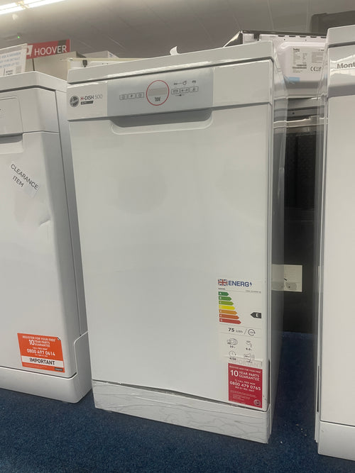 Hoover HDPH 2D1049W - White Freestanding Dishwasher - E energy - Display