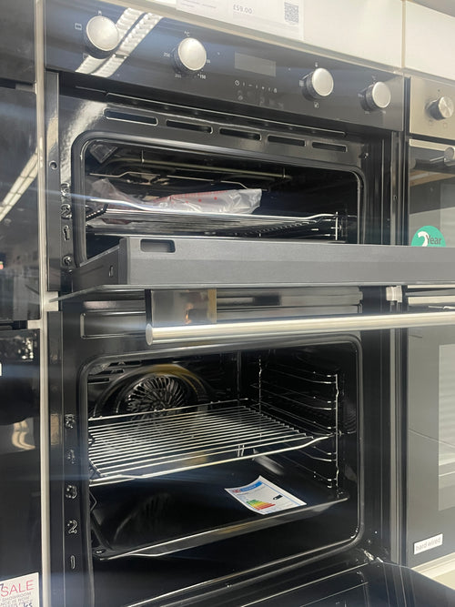 Hisense BID95211BGUK - Black Electric Double Oven - 72L & 38L Capacity - A Energy Rating - Display