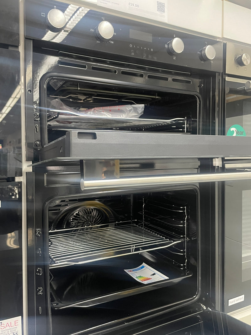 Hisense BID95211BGUK - Black Electric Double Oven - 72L & 38L Capacity - A Energy Rating - Display