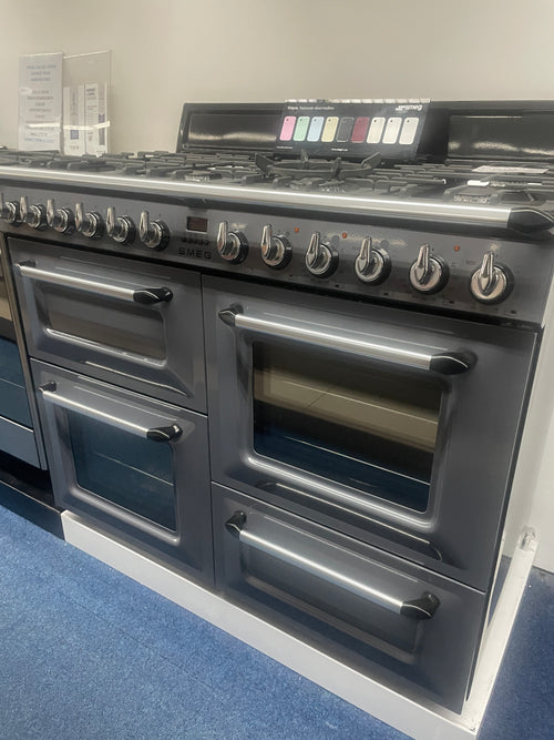 Smeg TR4110GR - Slate Grey 7 Zone Dual Fuel Range Cooker - A/A energy - Display