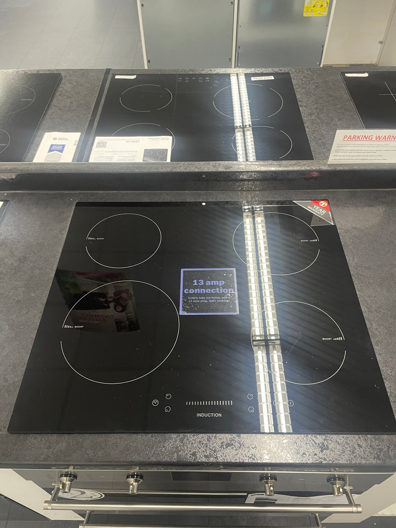 Teknix SCIH6PISL - Black 4 Zone Induction Hob - Display