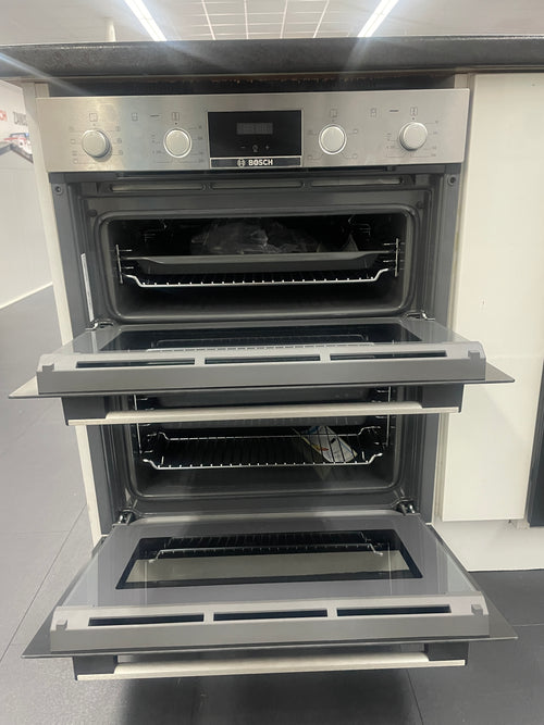 Bosch Series 4 NBS533BS0B - Stainless steel Built under Electric Double Oven - Catalytic cleaning - A/B energy - Display