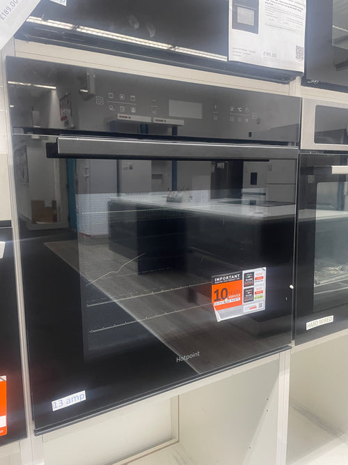 Hotpoint HOI68PT1SBUK - Black Built-In Single Oven - 73L - A+ Energy - Display