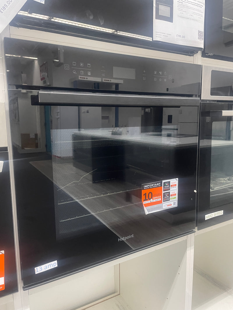 Hotpoint HOI68PT1SBUK - Black Built-In Single Oven - 73L - A+ Energy - Display