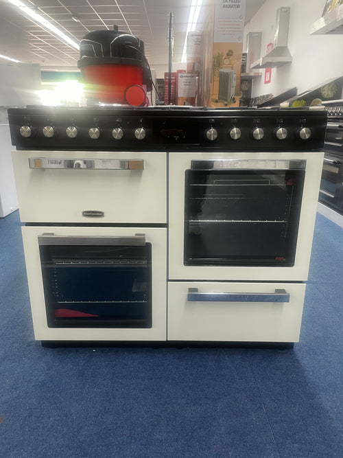 Montpellier MDFRC100C - Cream Freestanding Range Cooker - 7 Gas Burners - 2 Ovens - Display