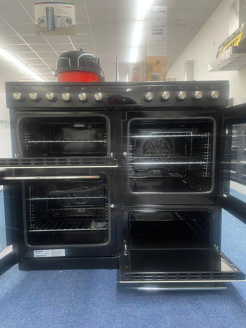 Montpellier MDFRC100C - Cream Freestanding Range Cooker - 7 Gas Burners - 2 Ovens - Display