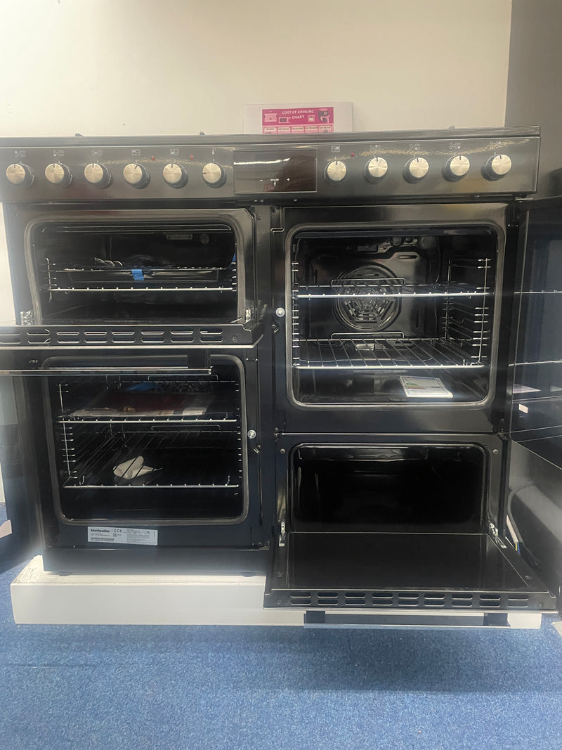 Montpellier MDFRC100X - Inox Dual Fuel Range Cooker - 100cm - A/A Energy Rating - Display