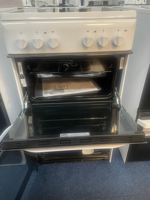 Hotpoint HD5V92KCW/UK - White 4 Zone Electric Cooker - Catalytic cleaning - A energy - Display