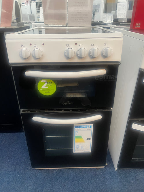 Statesman EDC50W - White 4 Zone Electric Cooker - A energy - Display