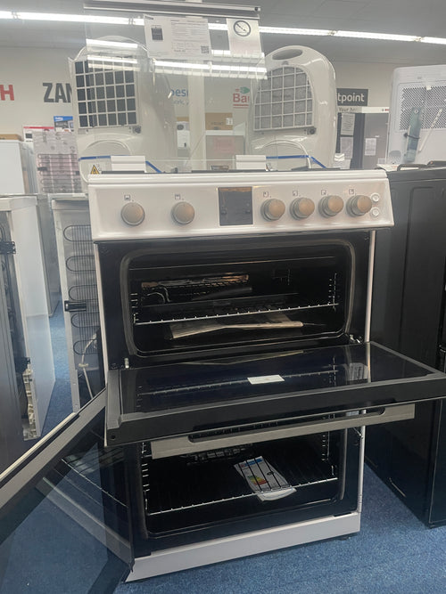 Montpellier MDOG60LW - White 4 Zone Gas Cooker - A/A+ energy - Display