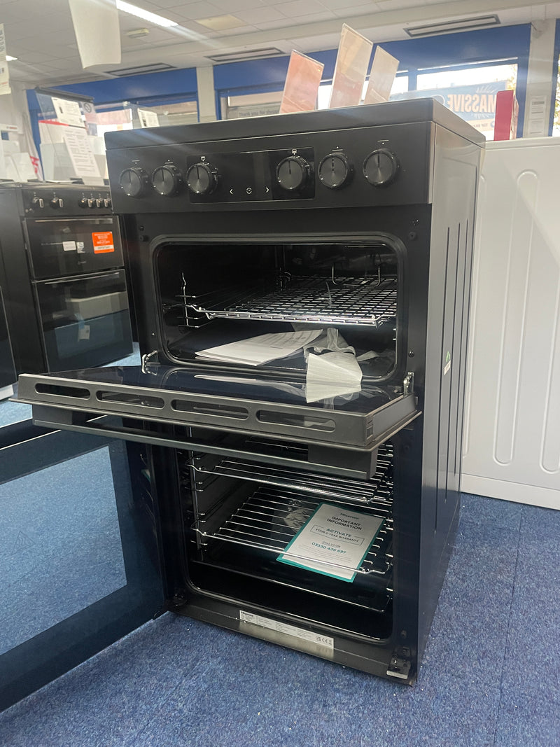 Hisense HDCEC5C10B - Black Electric Cooker - Double Oven Ceramic Hob - A Rated - Display
