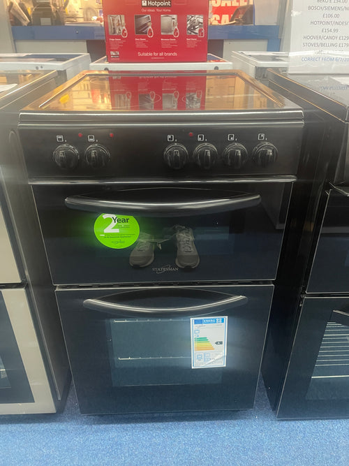 Statesman EDC50B - Black 4 Zone Electric Cooker - Display
