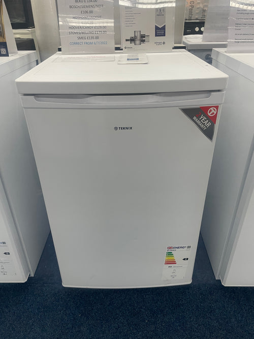 Teknix UC55L5W - White Undercounter Manual Defrost Fridge - F energy - Display