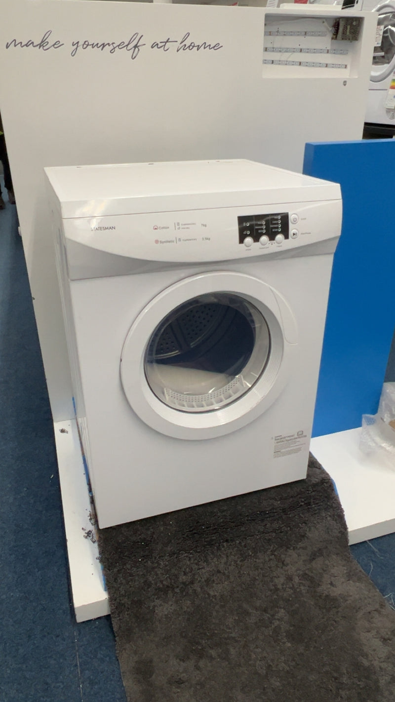 Statesman TVM07W - White 7KG Vented Dryer - C energy - Unboxed