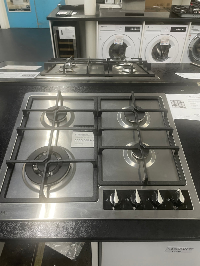 CDA HG6351SS - Stainless steel 4 Zone Gas Hob - Display