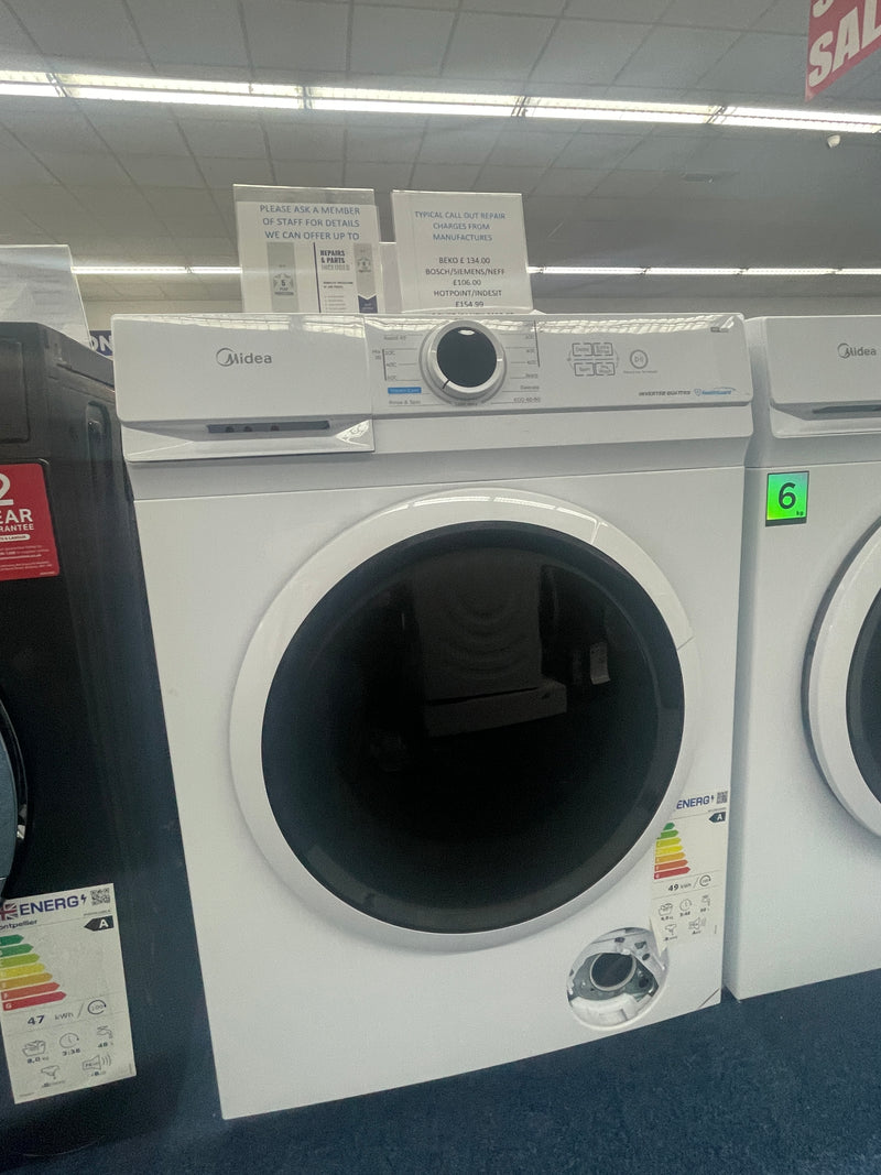 Midea MF10EW90BA - White Freestanding 9KG Washing Machine - 1400 RPM - A energy - Display