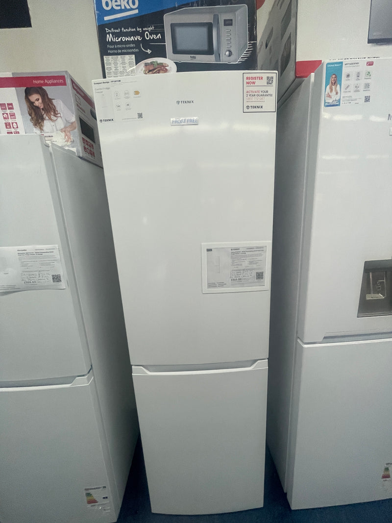 Teknix FF1815W - White Freestanding 50/50 Frost Free Fridge Freezer - F energy - Display