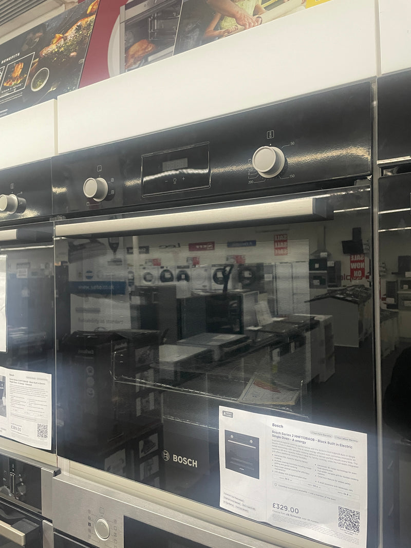 Bosch Series 2 HHF113BA0B - Black Built in Electric Single Oven - A energy - Display