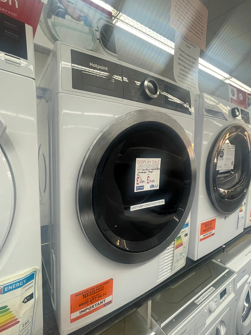 Hotpoint H8 D93WB UK - White 9KG Heat Pump Condenser Dryer - A++ energy - Display