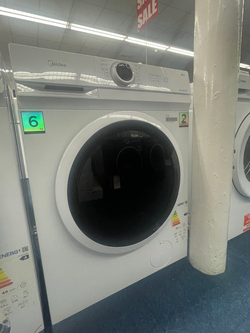 Midea MF100W60 - White 6KG Washing Machine - 1000 RPM - D energy - Display