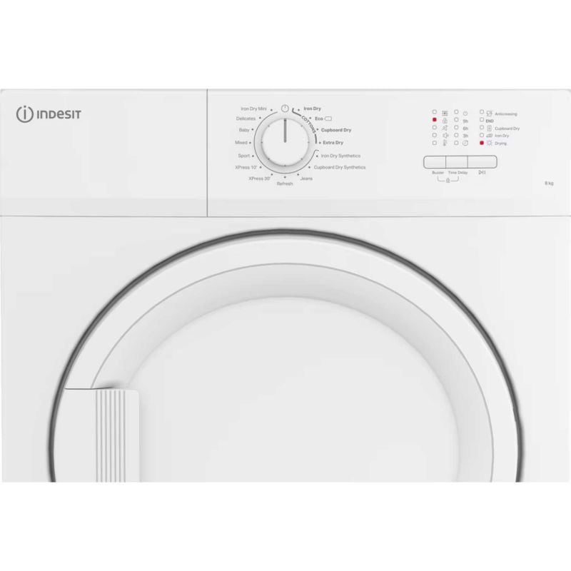 Indesit CYDA81WWGLUK - White 8KG Tumble Dryers - Vented - C energy