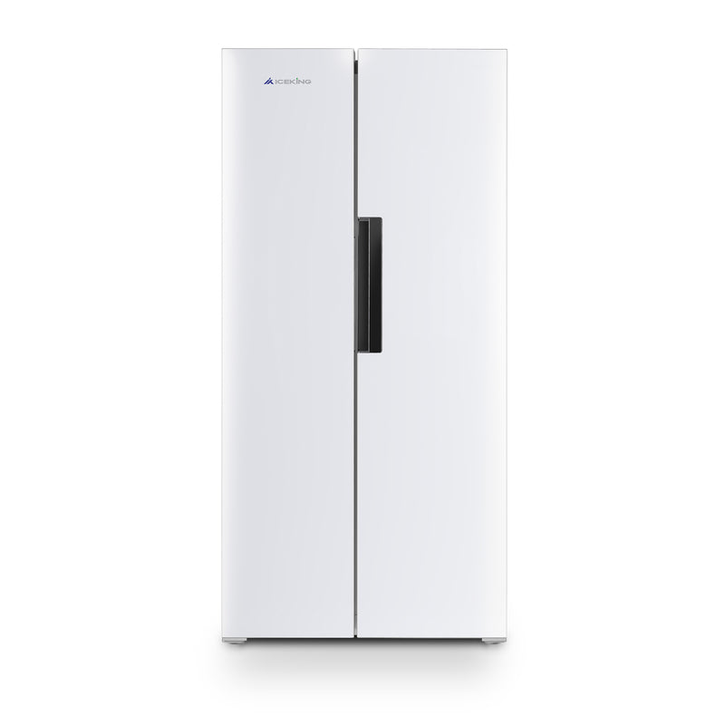 Iceking IQ30-SBS178W - White American Fridge Freezer - 445L - E Energy