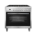 Inalto IR90DFSS - Black and Stainless Steel Range Cooker - 103L - Dual Fuel