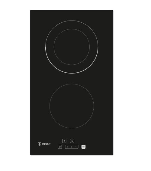 Indesit IRD 2030 B - Black 30cm Ceramic Hob - 2 Zones - Touch Controls