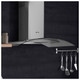 Caple PLASCGC911SS - Black Glass 90cm Wall Chimney Hood - 456m³/h - C Energy