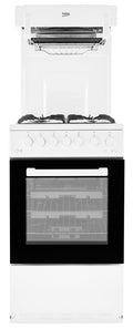 Beko KA52NEW - White 4 Zone Gas Cooker - Manual cleaning - A energy