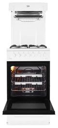 Beko KA52NEW - White 4 Zone Gas Cooker - Manual cleaning - A energy