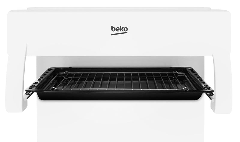 Beko KA52NEW - White 4 Zone Gas Cooker - Manual cleaning - A energy - Display