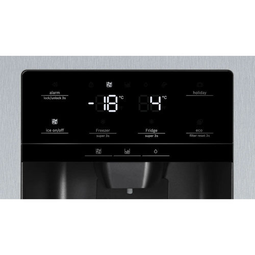 BOSCH Series 6 KAD93AIERG - Brushed Steel American Fridge Freezer - 533L Capacity - E Energy Rating
