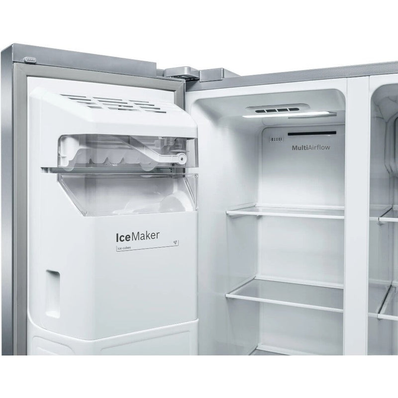 BOSCH Series 6 KAD93AIERG - Brushed Steel American Fridge Freezer - 533L Capacity - E Energy Rating