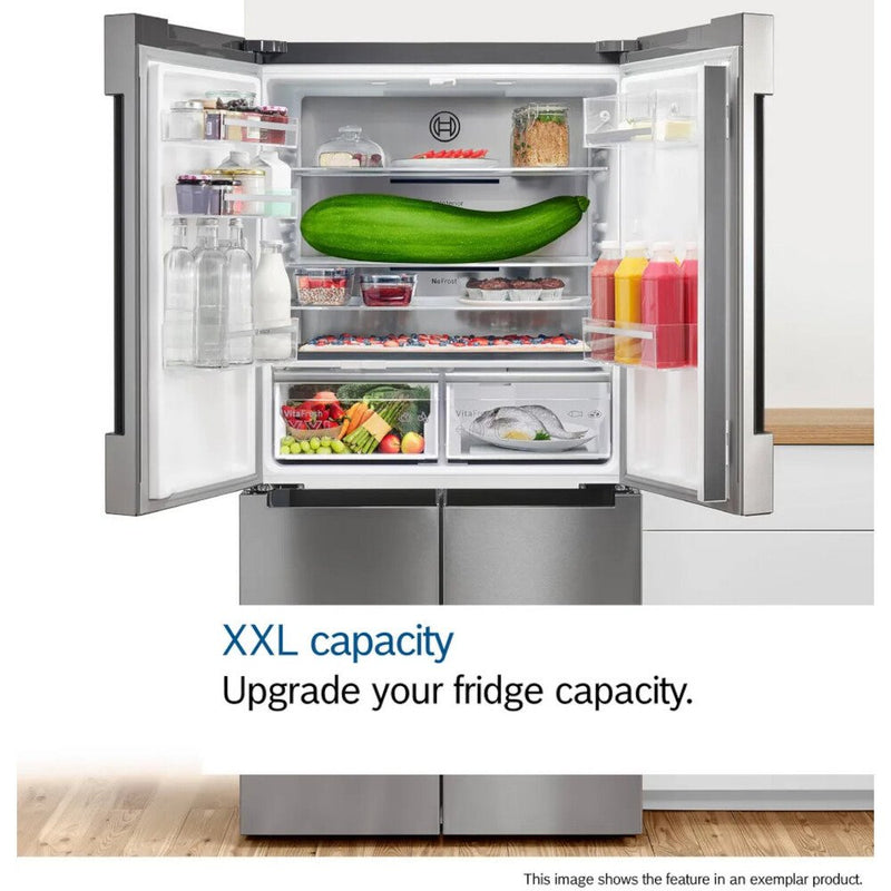 BOSCH Series 6 KAD93AIERG - Brushed Steel American Fridge Freezer - 533L Capacity - E Energy Rating