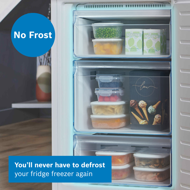 Bosch Series 2 KGN34NWEAG - White Freestanding 50/50 Frost Free Fridge Freezer - E energy