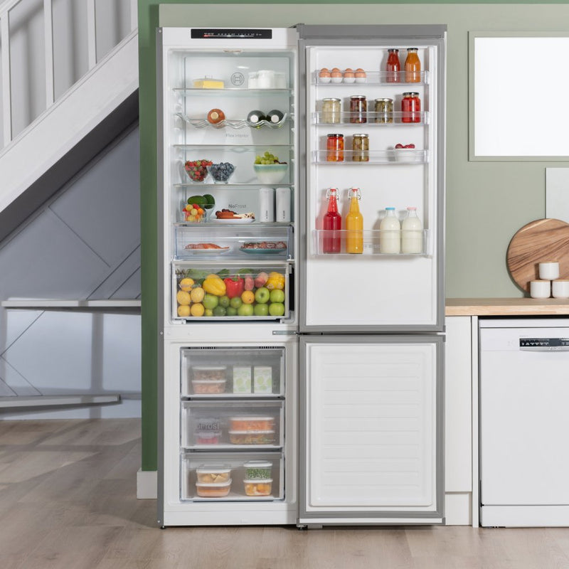 Bosch KGN392LAFG - Stainless Steel Fridge Freezer - 363L Capacity - 70/30 Split - A Energy Rating