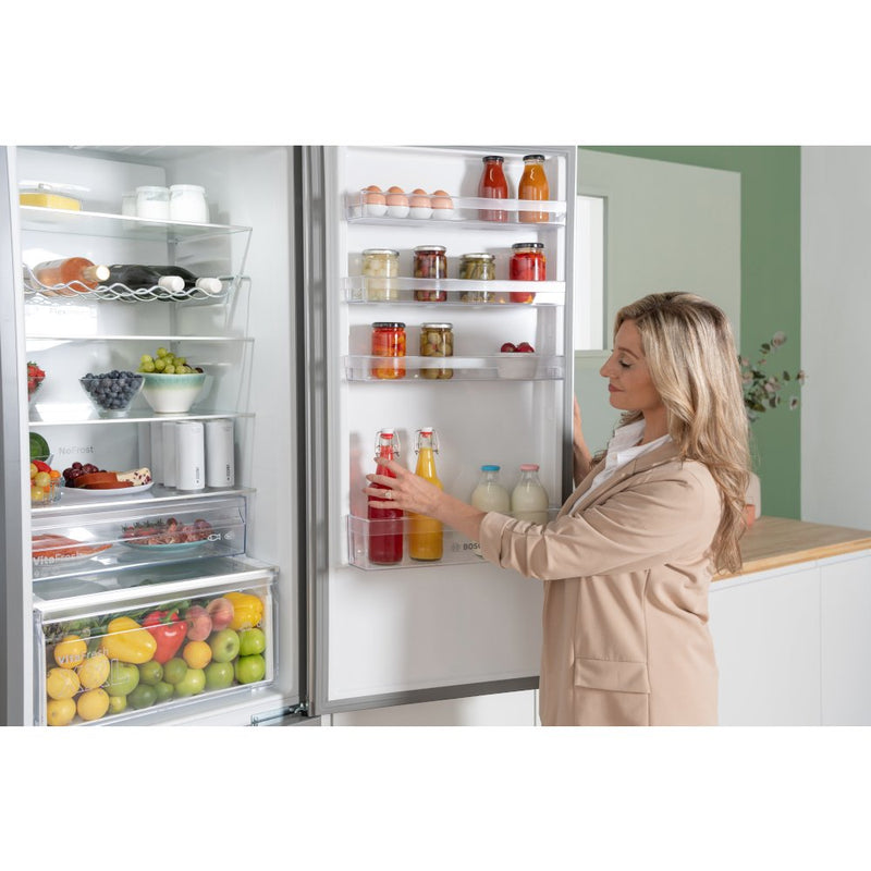 Bosch KGN392LAFG - Stainless Steel Fridge Freezer - 363L Capacity - 70/30 Split - A Energy Rating