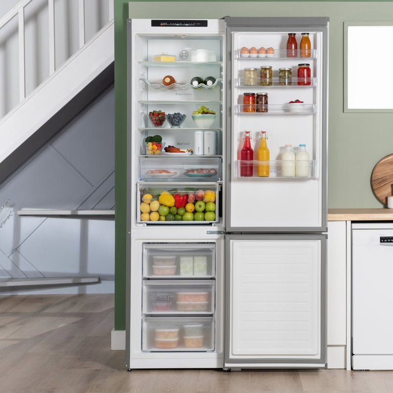 Bosch KGN392WDFG - White Freestanding 70/30 Frost Free Fridge Freezer - D energy